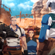 Tales of Arise's main characters chat it up in a canyon.